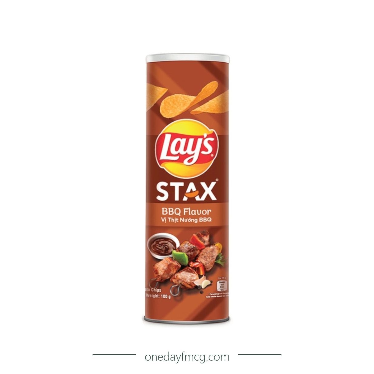 Lays Stax BBQ Flavored Potato Chips 100g